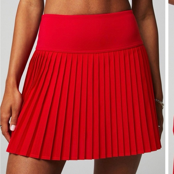 Fabletics Dresses & Skirts - Fabletics Hot Shot Pleated Skirt Classic Mini, heated red, Large